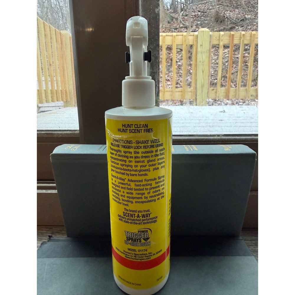 Scent A Way Advanced Formula Odorless Spray 12 oz Hunter's Trigger Spray - Picture 2 of 4